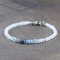 Apatite, Spinel & Topaz Rondelle 3.5mm Faceted beads adjustable stacking bracelet | STK-0692