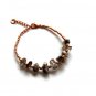Black Herkimer Diamond Uncut Chips 5-8mm Rough beads adjustable stacking bracelet | STK-1061