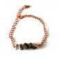 Black Herkimer Diamond Uncut Chips 6-8mm Rough beads adjustable stacking bracelet | STK-1064