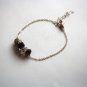 Black Herkimer Diamond Uncut Chips 5-7mm Rough beads adjustable stacking bracelet | STK-1066
