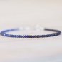 Blue Sapphire & Sodalite Round 2.5-3mm Faceted beads adjustable stacking bracelet | STK-1723