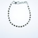 Crystal Quartz & Smoky Quartz Coin 4mm Faceted beads adjustable stacking bracelet | STK-2357