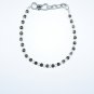 Crystal Quartz & Smoky Quartz Coin 4mm Faceted beads adjustable stacking bracelet | STK-2357