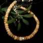 Ethiopian Orange Opal Rondelle 3.5-4mm Faceted beads adjustable stacking bracelet | STK-2766