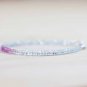 Aquamarine & Pink Sapphire Rondelle 3mm Faceted beads adjustable stacking bracelet | STK-0934