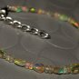 Ethiopian Opal Rondelle & Tumble 3.5-5x8mm Smooth beads adjustable stacking bracelet | STK-2698