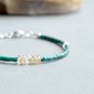 Citrine & Tuquoise Rondelle 2-4mm Smooth & Faceted beads adjustable stacking bracelet | STK-2249