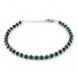 Turquoise & Black Tourmailne Rondelle 2-4mm Faceted beads adjustable stacking bracelet | STK-5581