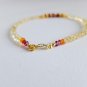 Citrine, Rhodolite & Garnet Rondelle 3-3.5mm Faceted beads adjustable stacking bracelet | STK-2271