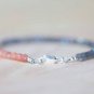 Labradorite & Peach Moonstone Rondelle 3.5mm Faceted beads adjustable stacking bracelet | STK-4106
