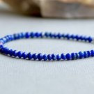 Lapis Lazuli With Carnelian Rondelle 3-3.5mm Faceted beads adjustable stacking bracelet | STK-4336