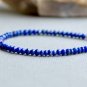 Lapis Lazuli With Carnelian Rondelle 3-3.5mm Faceted beads adjustable stacking bracelet | STK-4336