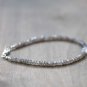 Mystic Labradorite & Moonstone Rondelle 3.5mm Faceted beads adjustable stacking bracelet | STK-4948