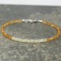 Citrine & Ethiopian Opal Rondelle 3mm Faceted & Smooth beads stacking bracelet | STK-2229