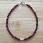 Ethiopian Opal & Garnet Round & Rondelle 3-3.5mm Smooth beads stacking bracelet | STK-2754
