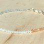 Labradorite, Moonstone & Sunstone Round 2.5-3mm Faceted beads stacking bracelet | STK-4097