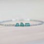 Blue Green Tourmaline & Labradorite Mix 2-6x10mm Faceted beads stacking bracelet | STK-1585