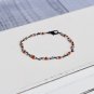 Labradorite & Carnelian Round & Rondelle 2-2.5mm Faceted beads stacking bracelet | STK-4026