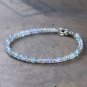 Apatite, Tanzanite & Labradorite Rondelle 3-3.5mm Faceted beads stacking bracelet | STK-0695