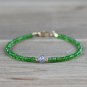 Chrome Diopside With Labradorite Rondelle 3-4.5mm Faceted beads stacking bracelet | STK-2014