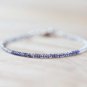 Iolite, Rainbow Moonstone & Labradorite Round 2mm Faceted beads stacking bracelet | STK-3770