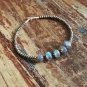 Labradorite, Pyrite & Black Spinel Rondelle 2-6mm Faceted beads stacking bracelet | STK-4117