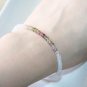 Rainbow Moonstone & Multi Spinel Rondelle 3.5-4mm Faceted beads stacking bracelet | STK-5264