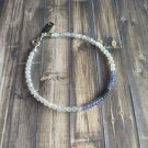 Rainbow Moonstone, Iolite & Black Opal Round 3-4mm Smooth beads stacking bracelet | STK-5287