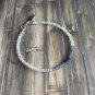 Rainbow Moonstone, Iolite & Black Opal Round 3-4mm Smooth beads stacking bracelet | STK-5287