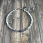 Rainbow Moonstone, Iolite & Black Opal Round 3-4mm Smooth beads stacking bracelet | STK-5287
