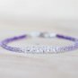 Shaded Amethyst & Herkimer Diamond Rondelle 2-3mm Faceted beads stacking bracelet | STK-5408