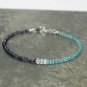 Apatite, Iolite & Rainbow Moonstone Rondelle 2-3mm Faceted beads stacking bracelet | STK-0678