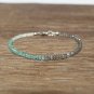 Apatite, Labradorite & Ethiopian Opal Rondelle 2mm Faceted beads stacking bracelet | STK-0679