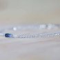 Clear Quartz & Blue Sapphire Round &Rondelle 2-3mm Faceted beads stacking bracelet | STK-2297