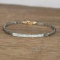 Ethiopian Opal & Labradorite Rondelle 3mm Smooth & Faceted beads stacking bracelet | STK-2745
