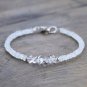 Herkimer Diamond & Moonstone Rondelle & Fancy 3-5mm Faceted beads stacking bracelet | STK-3582