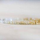 Shaded Citrine & Rainbow Moonstone Rondelle 3-3.5mm Faceted beads stacking bracelet | STK-5427