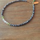 Green Amethyst, Peridot & Snowflake Obsidian Mix 3-3.5mm Mix beads stacking bracelet | STK-3283