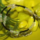 Ethiopian Opal & Black Spinel Rondelle 2-3mm Faceted & Smooth beads stacking bracelet | STK-2734