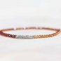 Hessonite Garnet & Labradorite Round & Rondelle 2-3mm Faceted beads stacking bracelet | STK-3617