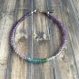 Amethyst, Chrome Diopside, Opal & Apatite Rondelle 3-4mm Faceted beads stacking bracelet | STK-0496