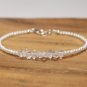 Herkimer Diamond & Pearl Rondelle & Fancy 2-5mm Faceted & Smooth beads stacking bracelet | STK-3565