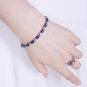 Lapis Lazuli, Pyrite & Jasper Round & Tyre 3-4mm Faceted & Smooth beads bracelet | STK-4358