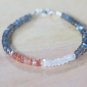 Labradorite, Rainbow Moonstone & Sunstone Rondelle 3-3.5mm Faceted beads bracelet | STK-4123