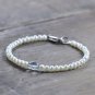 Freshwater Pearl With Moss Aquamarine Round & Oval 3.5-5x8mm Smooth beads bracelet | STK-2929