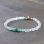 Moonstone, Green Chrysoprase & Green Apatite Rondelle 3.5mm Faceted beads bracelet | STK-4611