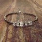 Herkimer Diamond, Black Spinel & Pyrite Rondelle & Fancy 2-6mm Faceted beads bracelet | STK-3580