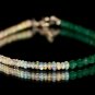 Ethiopian Opal & Green Quartz Round & Rondelle 3-3.5mm Faceted & Smooth beads bracelet | STK-2743
