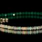 Ethiopian Opal & Green Quartz Round & Rondelle 3-3.5mm Faceted & Smooth beads bracelet | STK-2743
