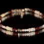 Garnet, Smoky Quartz & Ethiopian Opal Rondelle 3-3.5mm Faceted & Smooth beads bracelet | STK-3216